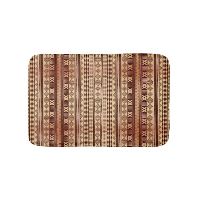 Brun etnisk struktur badrumsmatta (Framsidan)