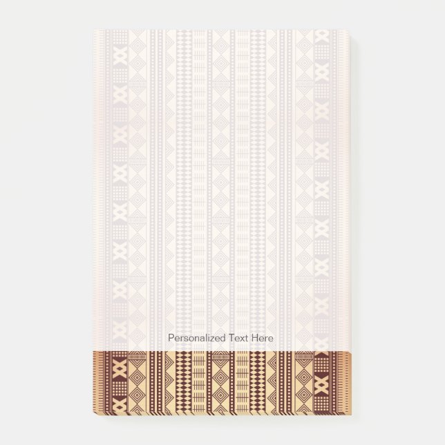 Brun etnisk struktur post-it block (Framsida)