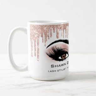Brun Eyelash Ro Sparkly Glitter Drivrutiner Kaffemugg