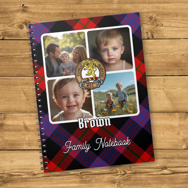 Brun familj Foto Collage Anteckningsbok (Skapare uppladdad)