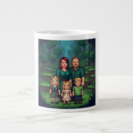 Brun familj kaffemugg jumbo mugg