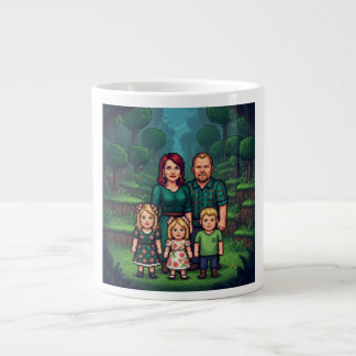 Brun familj kaffemugg jumbo mugg
