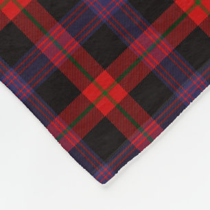 Brun familj Tartan Plaid Mönster Fleecefilt
