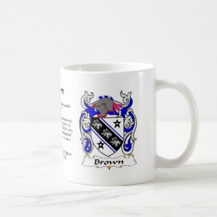 Brun familjvapensköldkopp kaffemugg