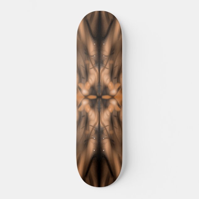 Brun fantastisk ekologisk bakgrund skateboard bräda 20 cm (Framsida)
