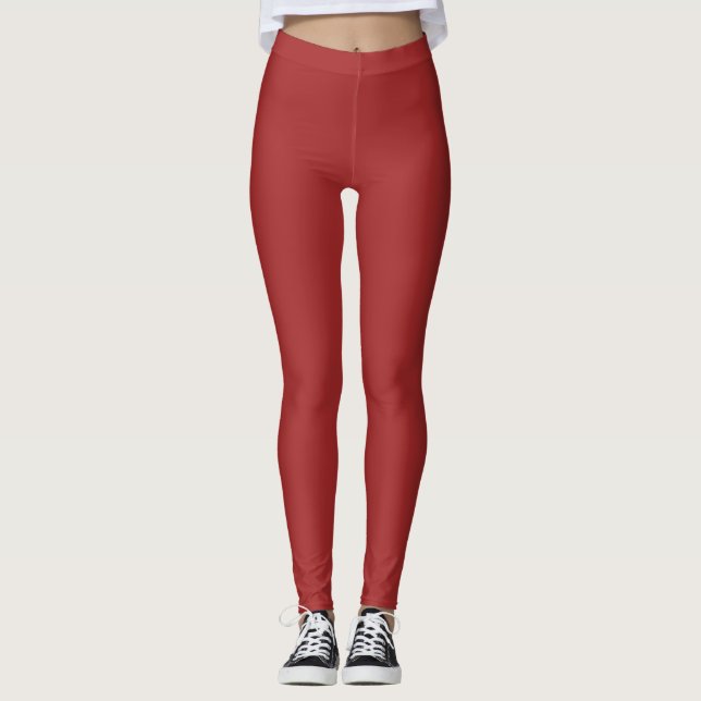 Brun Färg Enhetlig Leggings (Framsida)