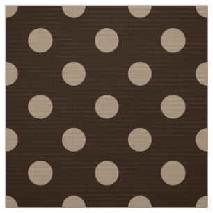 Brun färgad polka dots mönster väv tyg