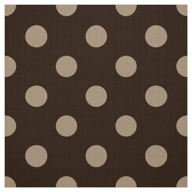 Brun färgad polka dots mönster väv tyg (Provkarta)