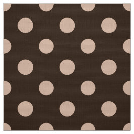Brun färgad polka dots mönster väv tyg