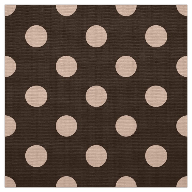 Brun färgad polka dots mönster väv tyg (Provkarta)