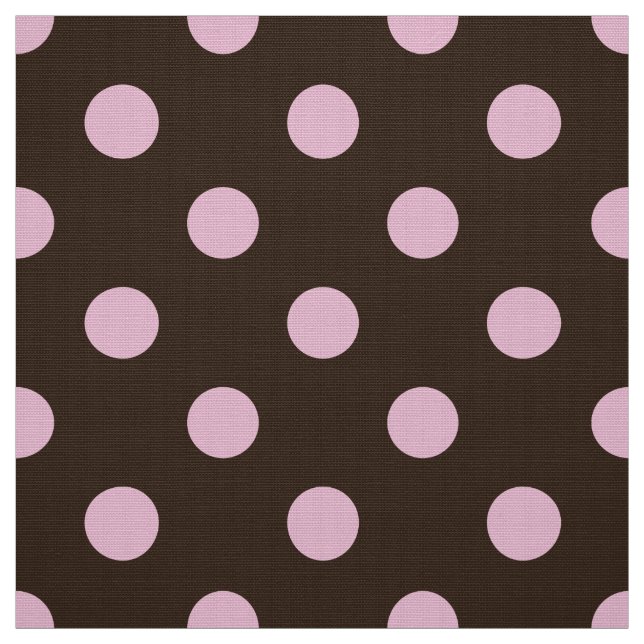 Brun färgad polka dots mönster väv tyg (Provkarta)