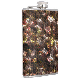 Brun färgad triangulär mosaik med lätt relief fickplunta