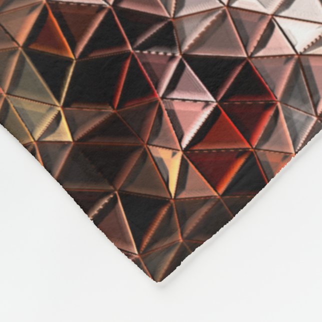 Brun färgad triangulär mosaik med lätt relief fleecefilt (Hörn)