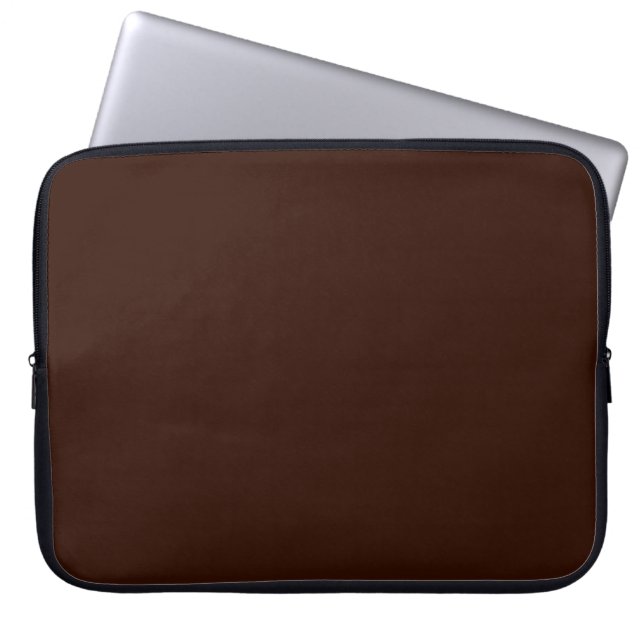 Brun färgbakgrund Anpassningsbar Laptop Fodral (Framsidan)