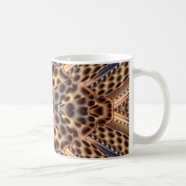 Brun fasanfjäder kalejdoskop kaffemugg (Höger)