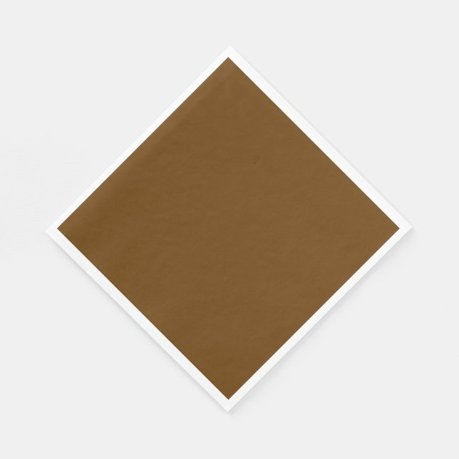 Brun (fast färg) pappersservett (Hörn)