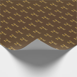Brun, Faux Guld 2:a (andra) händelsetappning Pappe Presentpapper
