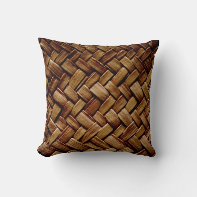 Brun Faux Straw Mix & Match Pillows - Gifts Kudde (Framsida)
