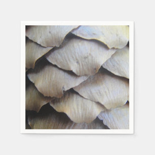 Brun fir cone mönster pappersservett