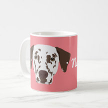 Brun fläckig Dalmatien Hund Coffee Mugg