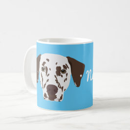 Brun fläckig Dalmatien Hund Coffee Mugg