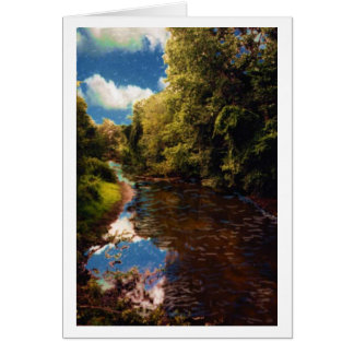 Brun flod hälsningskort