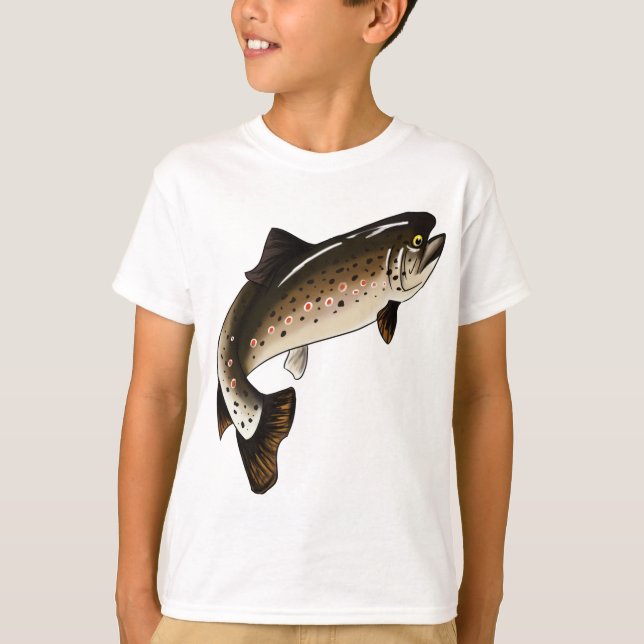 Brun forell t-shirt (Framsida)