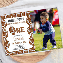 Brun fotbolls-tävling med foto inbjudningar