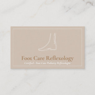 Brun fotmassage - podiatry Reflexolog Visitkort