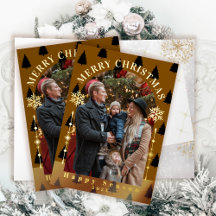 Brun foto av god jul Träd Snö