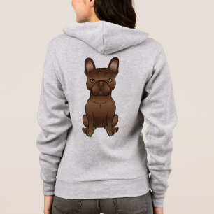Brun fransk bulldog / Frenchie söt seriehund T Shirt