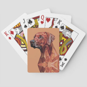 Brun geometrisk Hund på Brown Casinokort