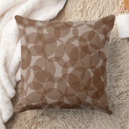 Brun geometrisk jordtoner kudde