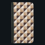 Brun geometrisk mönster plånboksfodral för samsung galaxy s5<br><div class="desc">Brun geometrisk mönster</div>