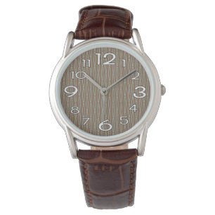 Brun geometrisk repetering armbandsur