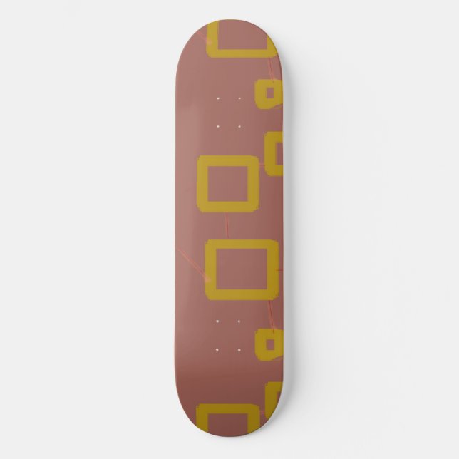 Brun Geometrisk skateboard (Framsida)