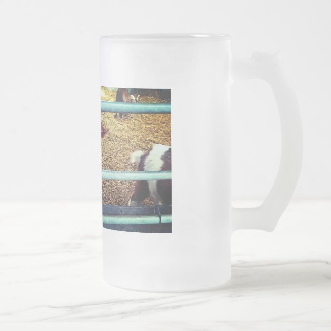 Brun get frostat ölglas (Höger)