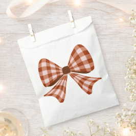 Brun gingham bow mönster