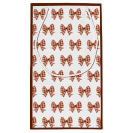 Brun gingham bow mönster