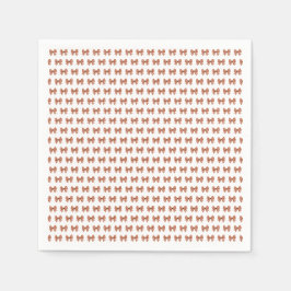 Brun gingham bow mönster pappersservett