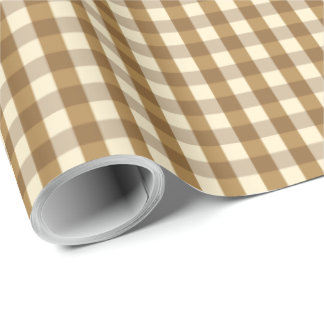 Brun Gingham Presentpapper