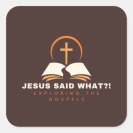 Brun Gospel fokuserad Fyrkantigt Klistermärke