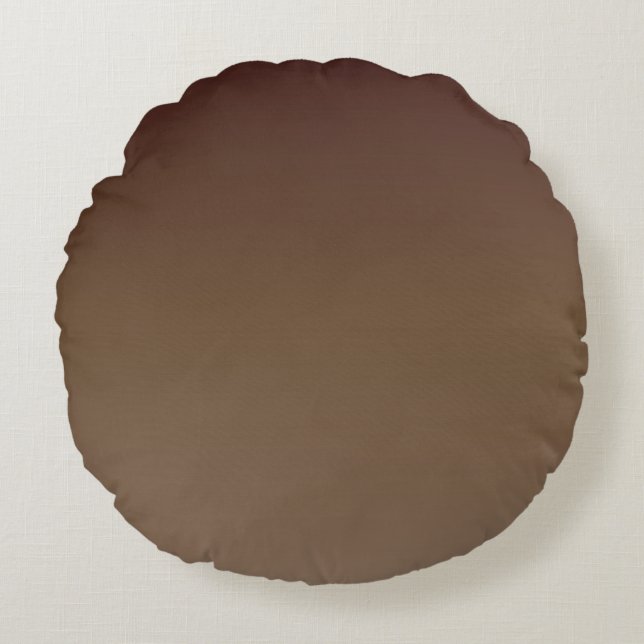 Brun Gradient Rund Kudde (Framsidan)