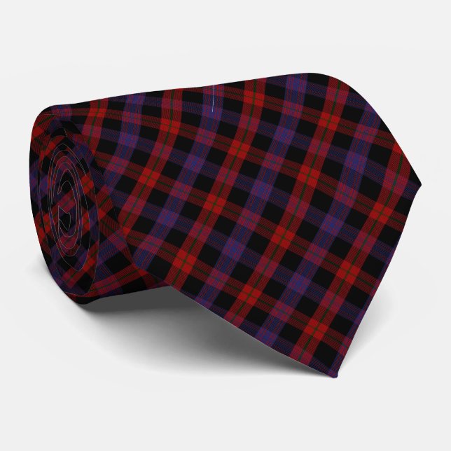 Brun Grady Tartan Rutigt Mönster Slips (Rullad)