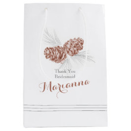 Brun gräs cone teckning bröllopsförmånspåse för br