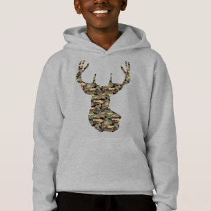 Brun Grön Träd Barkmönster Hjort T Shirt