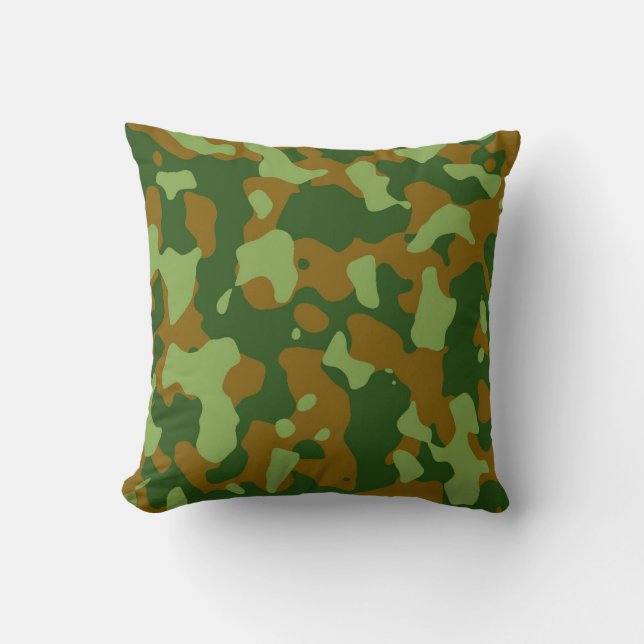Brun Grönt Camo Decorative Pillow Kudde (Framsida)