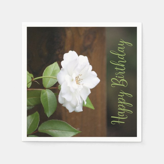 Brun Grönt och vit trädgårdsstrumpa, Papper Pappersservett (Framsidan)