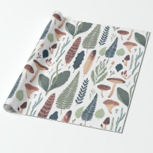 Brun & Grönt Woodland Foliage Patternt