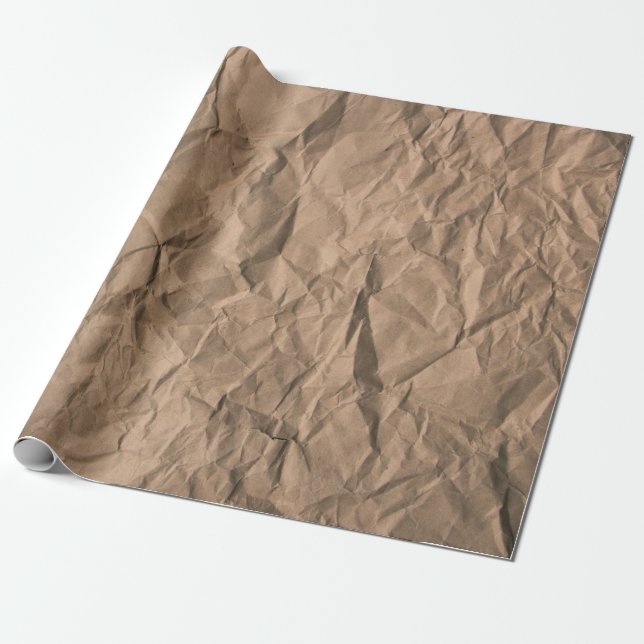 Brun, grovhuggen, återvunnen pappra struktur presentpapper (Utrullad)